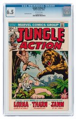 JUNGLE ACTION #1 OCTOBER 1972 CGC 6.5 FINE+.