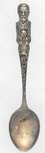 "ROOSEVELT" DIECUT PORTRAIT "STERLING" SILVER SPOON.