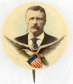 ROOSEVELT SOARING EAGLE PORTRAIT BUTTON.