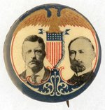 ROOSEVELT & FAIRBANKS GOLDEN EAGLE JUGATE BUTTON.