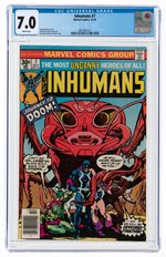 INHUMANS #7 OCTOBER 1976 CGC 7.0 FINE/VF.