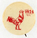 DAVIS: ROOSTER CROWING "1924" CELLO BUTTON.