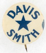 JOHN W. DAVIS & AL SMITH 1924 NEW YORK COATTAIL BUTTON.