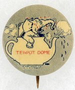 DAVIS: RARE "TEAPOT DOME" COOKING ELEPHANT 1924 CAMPAIGN BUTTON.