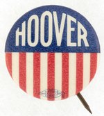 "HOOVER" SCARCE & PATRIOTIC 1928 CAMPAIGN BUTTON.