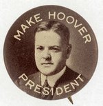 "MAKE HOOVER PRESIDENT" 1924 HOPEFUL PORTRAIT BUTTON.