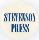 "STEVENSON PRESS" LIMITED ISSUE CAMPAIGN BUTTON.