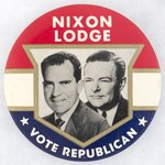 NIXON & LODGE "VOTE REPUBLICAN" PENNSYLVANIA JUGATE BUTTON (LARGE).