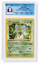 1999 POKÉMON BASE SET BEEDRILL 17/102 1ST EDITION CGC 8.5 NM/MINT+.