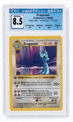 1999 POKÉMON BASE SET DRAGONAIR 18/102 1ST EDITION CGC 8.5 NM/MINT+.