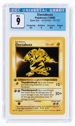 1999 POKÉMON BASE SET ELECTABUZZ 20/102 1ST EDITION CGC 9 MINT.