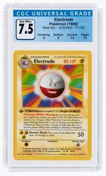 1999 POKÉMON BASE SET ELECTRODE 21/102 1ST EDITION CGC 7.5 NM+.