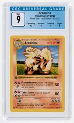 1999 POKÉMON BASE SET ARCANINE 23/102 1ST EDITION CGC 9 MINT.