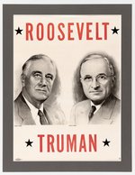 ROOSEVELT & TRUMAN 1944 CAMPAIGN JUGATE POSTER.