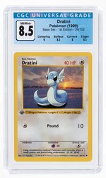 1999 POKÉMON BASE SET DRATINI 26/102 1ST EDITION CGC 8.5 NM/MINT+.