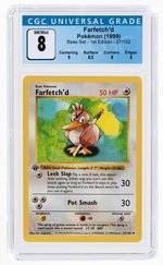 1999 POKÉMON BASE SET FARFETCH'D 27/102 1ST EDITION CGC 8 NM/MINT.