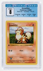 1999 POKÉMON BASE SET GROWLITHE 28/102 1ST EDITION CGC 8 NM/MINT.