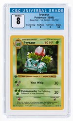 1999 POKÉMON BASE SET IVYSAUR 30/102 1ST EDITION CGC 8 NM/MINT.