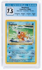 1999 POKÉMON BASE SET MAGIKARP 35/102 1ST EDITION CGC 7.5 NM+.