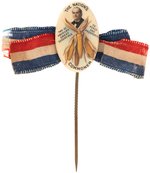 BRYAN "THE NATION'S COMMONER" OVAL STICKPIN BUTTON.