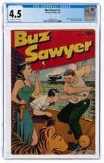 BUZ SAWYER #1 JUNE 1948 CGC 4.5 VG+.