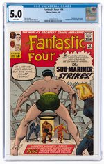 FANTASTIC FOUR #14 MAY 1963 CGC 5.0 VG/FINE.