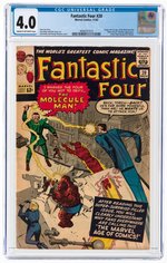 FANTASTIC FOUR #20 NOVEMBER 1963 CGC 4.0 VG (FIRST MOLECULE MAN).