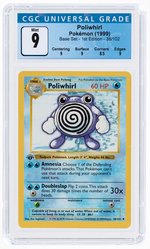 1999 POKÉMON BASE SET POLIWHIRL 38/102 1ST EDITION CGC 9 MINT.