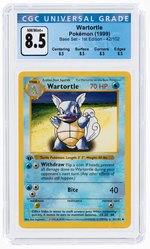 1999 POKÉMON BASE SET WARTORTLE 42/102 1ST EDITION CGC 8.5 NM/MINT+.