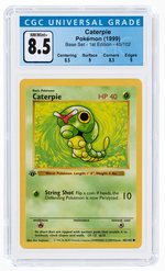 1999 POKÉMON BASE SET CATERPIE 45/102 1ST EDITION CGC 8.5 NM/MINT+.