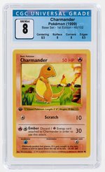 1999 POKÉMON BASE SET CHARMANDER 46/102 1ST EDITION CGC 8 NM/MINT.