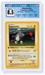 1999 POKÉMON BASE SET MAGNEMITE 53/102 1ST EDITION CGC 8.5 NM/MINT+.