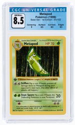 1999 POKÉMON BASE SET METAPOD 54/102 1ST EDITION CGC 8.5 NM/MINT+.