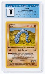 1999 POKÉMON BASE SET ONIX 56/102 1ST EDITION CGC 8 NM/MINT.