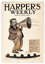 ROOSEVELT 1912 "GUERILLA PARTY WOMAN SUFFRAGE FOREVER" HARPER'S COVER.