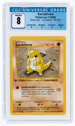 1999 POKÉMON BASE SET SANDSHREW 62/102 1ST EDITION CGC 8 NM/MINT.