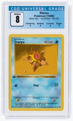 1999 POKÉMON BASE SET STARYU 65/102 1ST EDITION CGC 8 NM/MINT.