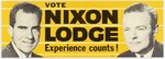 NIXON & LODGE "EXPERIENCE COUNTS!" JUGATE POSTER.