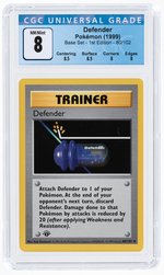 1999 POKÉMON BASE SET DEFENDER 80/102 1ST EDITION CGC 8 NM/MINT.