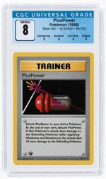 1999 POKÉMON BASE SET PLUSPOWER 84/102 1ST EDITION CGC 8 NM/MINT.