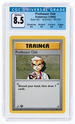 1999 POKÉMON BASE SET PROFESSOR OAK 88/102 1ST EDITION CGC 8.5 NM/MINT+.