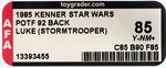 STAR WARS: THE POWER OF THE FORCE - LUKE SKYWALKER (IMPERIAL STORMTROOPER) 92 BACK AFA 85 Y-NM+.