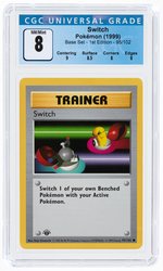 1999 POKÉMON BASE SET SWITCH 95/102 1ST EDITION CGC 8 NM/MINT.