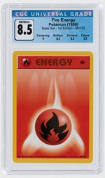 1999 POKÉMON BASE SET FIRE ENERGY 98/102 1ST EDITION CGC 8.5 NM/MINT+.