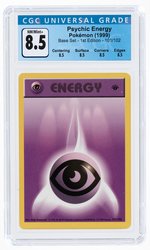 1999 POKÉMON BASE SET PSYCHIC ENERGY 101/102 1ST EDITION CGC 8.5 NM/MINT+.