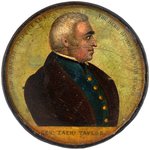 "GEN. ZACH TAYLOR/OLD ROUGH AND READY" 1848 COLOR PORTRAIT SNUFF BOX.