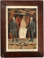 BELL & EVERETT RARE 1860 JUGATE GRAND NATIONAL BANNER CURRIER PRINT.