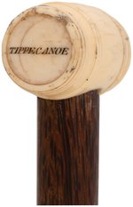WM. H. HARRISON "HARD CIDER TIPPECANOE" CIDER BARREL 1840 CAMPAIGN CANE TOPPER.