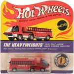 HOT WHEELS REDLINE FIRE ENGINE ON CARD - RED.