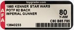 STAR WARS: THE POWER OF THE FORCE - IMPERIAL GUNNER 92 BACK AFA 80 Y-NM.